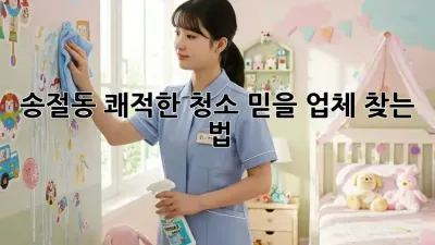 송절동 쾌적한 청소✨ 믿을 업체 찾는 법🧐