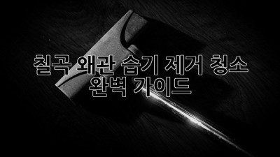 칠곡 왜관 습기 제거 청소 완벽 가이드!